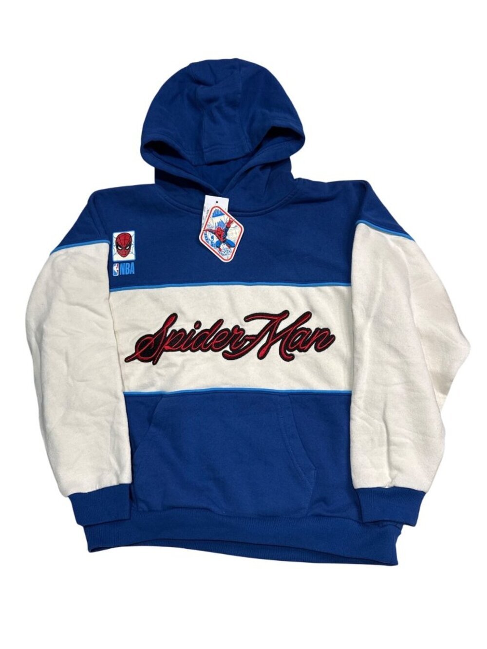 NWT Marvel NBA Spiderman Hoodie Kids Medium MSRP $54
